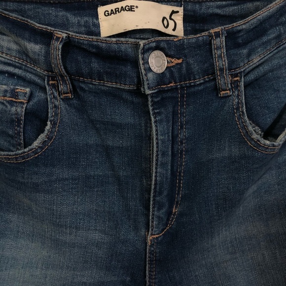 GARAGE DARK WASH RETRO HIGH WAIST SKINNY JEGGINGS - Picture 5 of 6